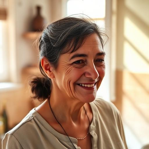 Pilar, propietaria en l'Horta de Valencia, en la cocina de su casa